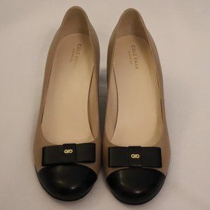 Cole Haan Grand OS Beige/Black Wedges - Size 10